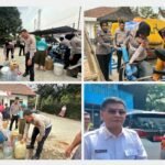 Polisi Salurkan Toren Air untuk Warga Terdampak Kekeringan