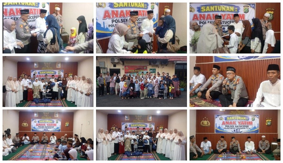 Polsek Batuceper Santuni 30 Anak Yatim, Wujud Kepedulian Polisi Dekat dengan Masyarakat