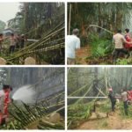 Polres Hulu Sungai Utara Lakukan Pemadaman Karhutla di Desa Teluk Daun Amuntai Utara, Api Berhasil Dikendalikan
