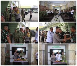 Pererat Sinergitas, Polresta Banjarmasin Silaturahmi Ke Kodim Di HUT TNI Ke – 81
