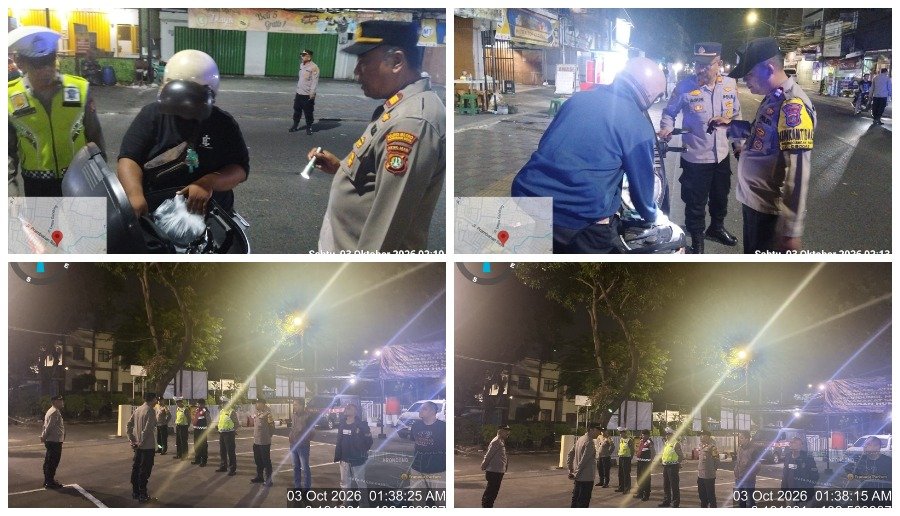 Cegah Tawuran dan Begal, Polsek Jatiuwung Sisir Wilayah Tangerang Dini Hari